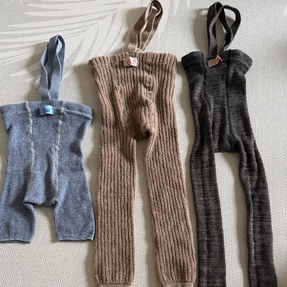 Cozy Knit Kids One Piece Set - Blue, Brown, Gray